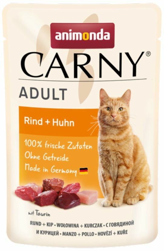 Carny Adult hovězí + kuřecí, kapsička pro kočky 85g Animonda