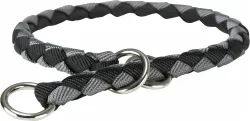 CAVO obojek kulatý "Stop tahání", S: 25-31 cm/ø 12 mm, černá/grafit