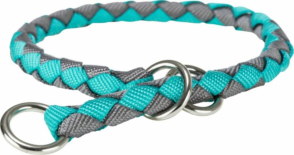 CAVO obojek kulatý "Stop tahání", S: 25-31 cm/ø 12 mm, oceán/grafit TRIXIE