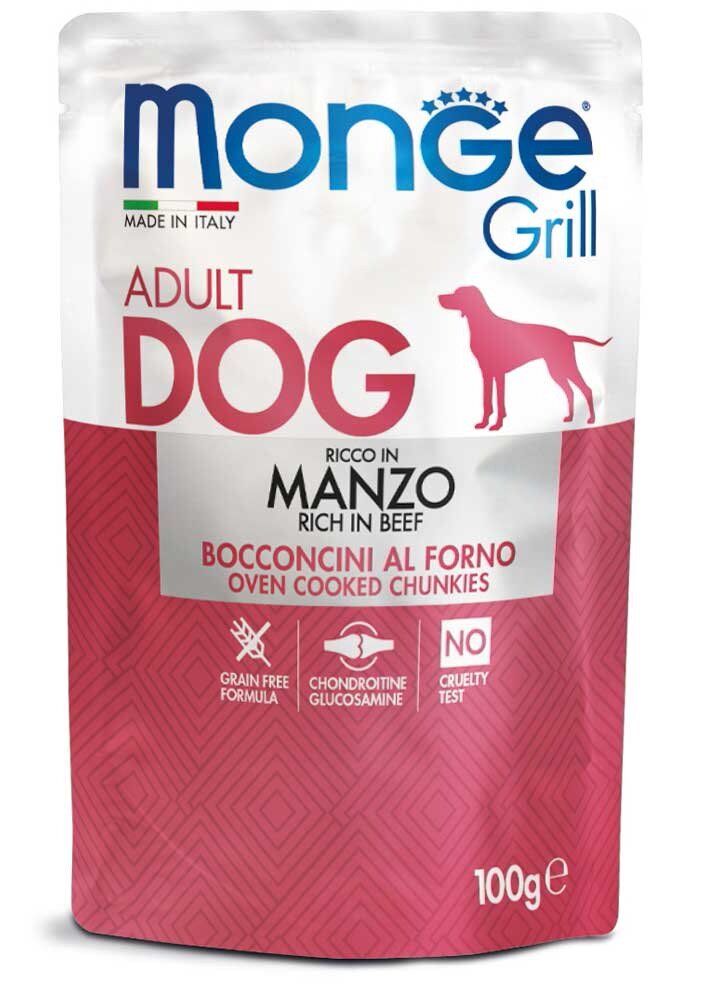 MONGE GRILL kapsička s hovězím masem pro psy 100g