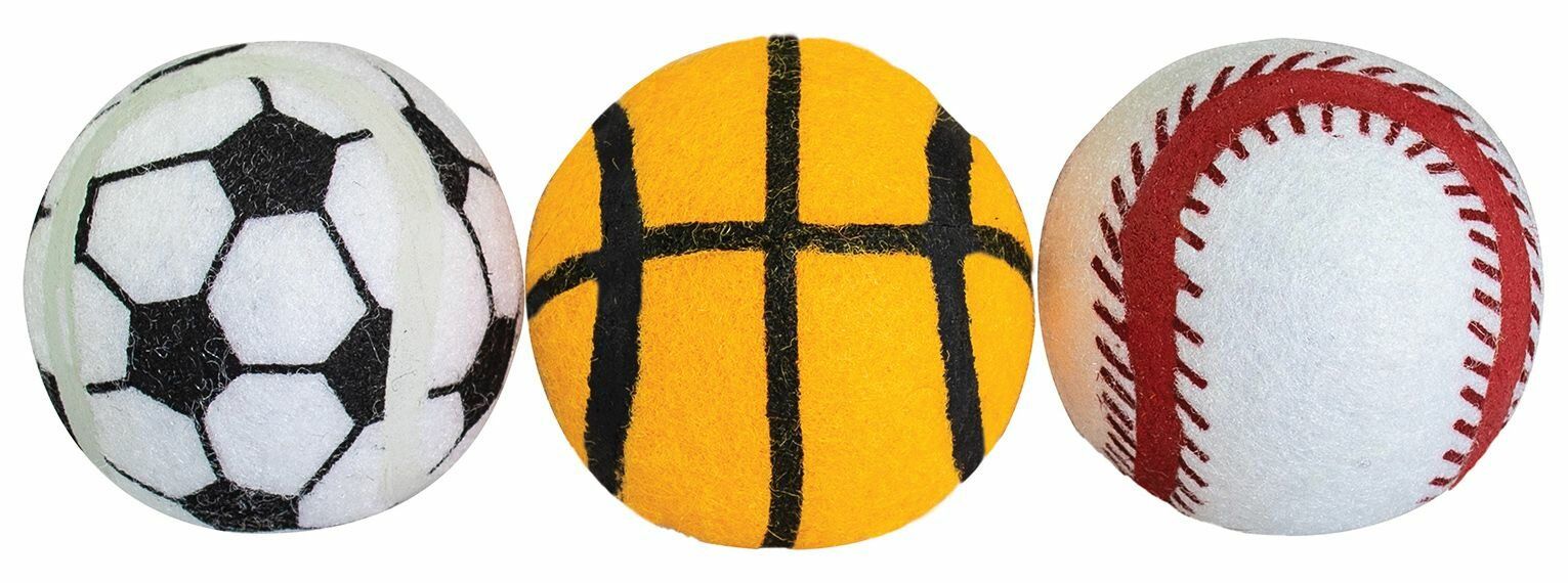 Balení-tenisový míč sportovní pískací 6,5 cm HIPHOP DOG (3 ks v bal.)