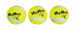 Balení-tenisový míček s rolničkou 4 cm HIPHOP CAT (3 ks v bal.)