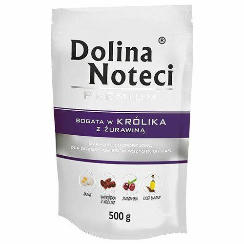 DOLINA NOTECI PREMIUM králík s brusinkami kapsička pro psy 500g