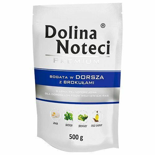 DOLINA NOTECI PREMIUM treska s brokolicí kapsička pro psy 500g