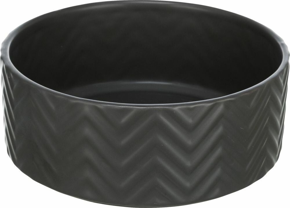 Keramická miska 0,9 l/ø 16 cm, vroubkovaná, černá TRIXIE