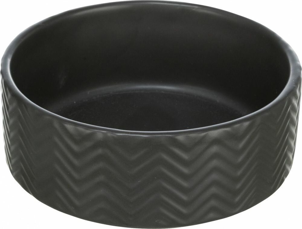 Keramická miska 0.4 l/ø 13 cm, vroubkovaná, černá TRIXIE