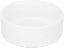 Keramická miska 1,6 l/ø 20 cm, vroubkovaná, bílá
