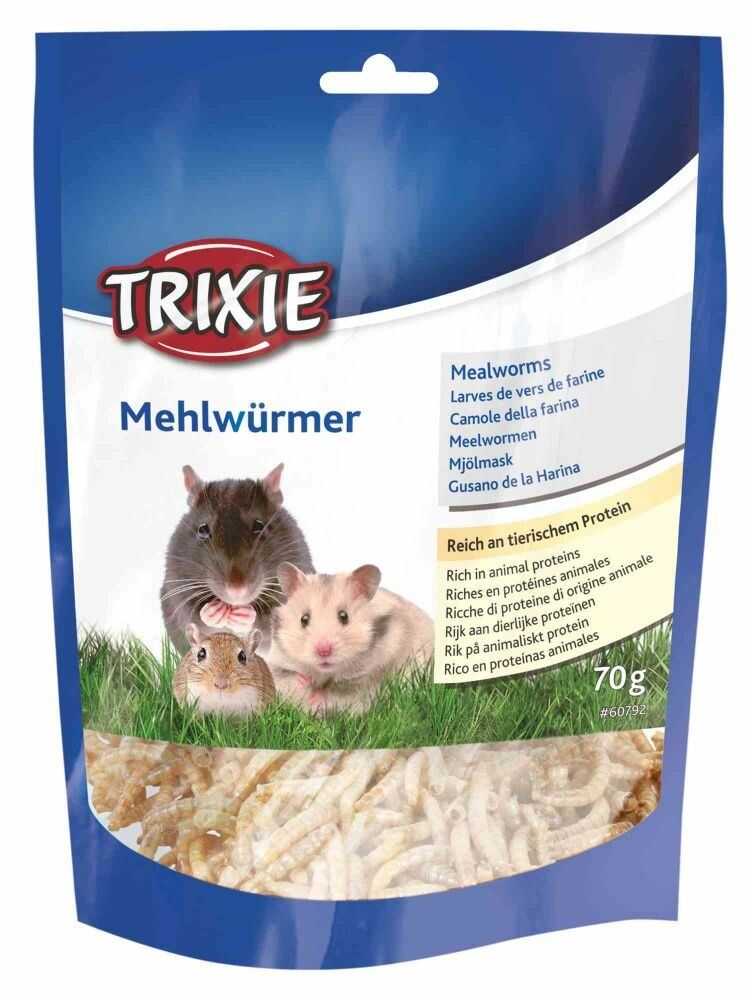 MEALWORMS, mouční červi sušení, 70g TRIXIE