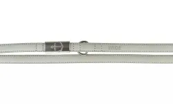 BE NORDIC kožené přepínací vodítko, M-L: 2,00 m / 20 mm, světlešedá TRIXIE