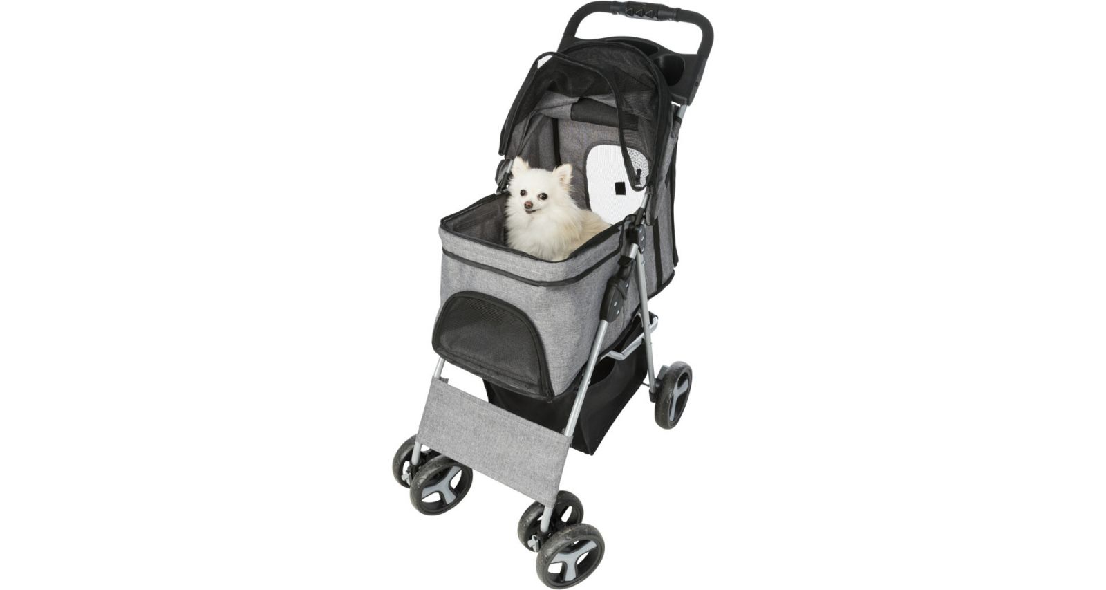 Kočárek pro psy BUGGY, rychlosklápěcí, 47 x 100 x 80cm, 4,9kg, šedá TRIXIE