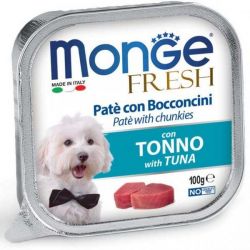 MONGE FRESH - paštika a kousky s tuňákem 100 g pro psy