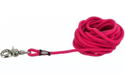 Stopovací vodítko kulaté, vypouštěcí karabina, S-L 15 m/ø 6 mm, fuchsia TRIXIE