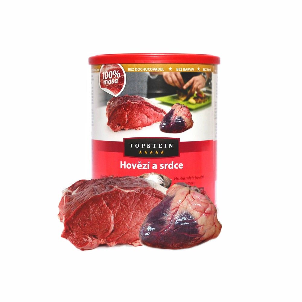 Topstein Hovězí a srdce 800g