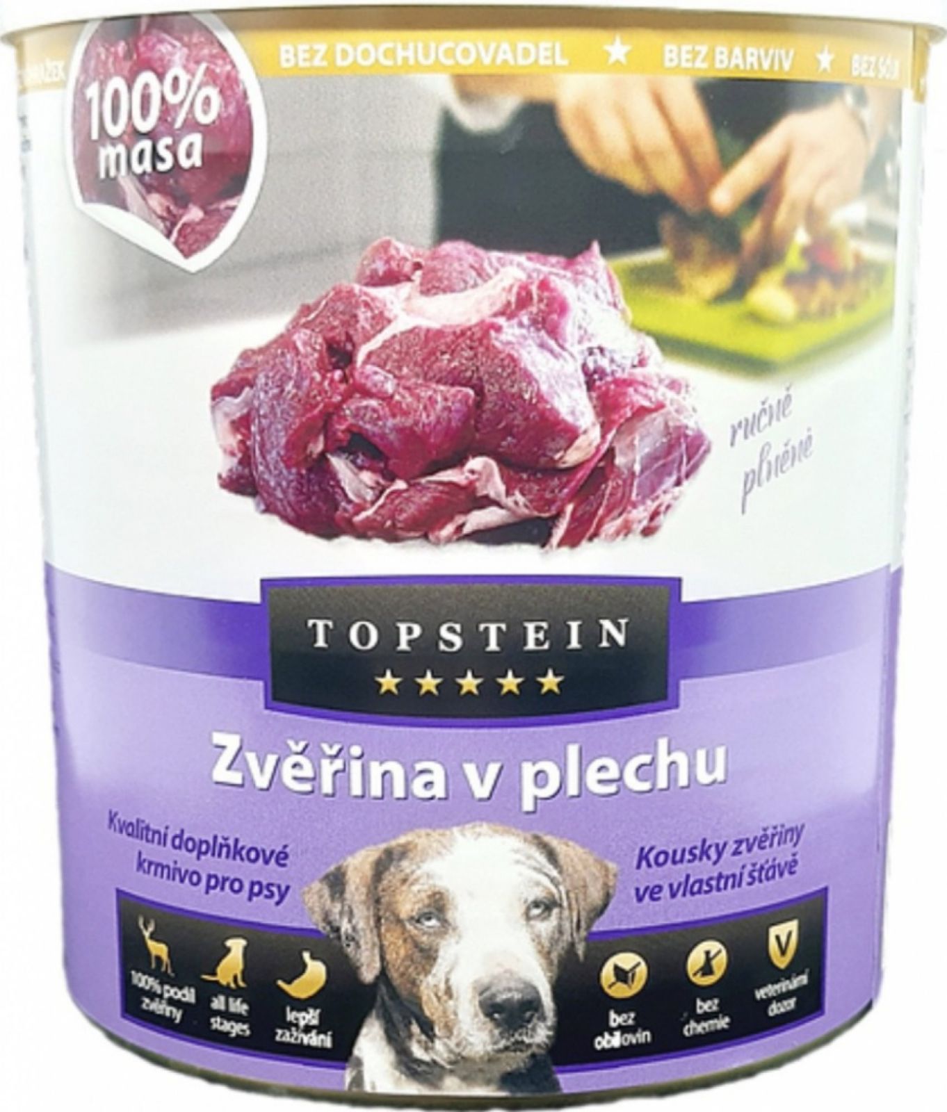Topstein Zvěřina v plechu 800g