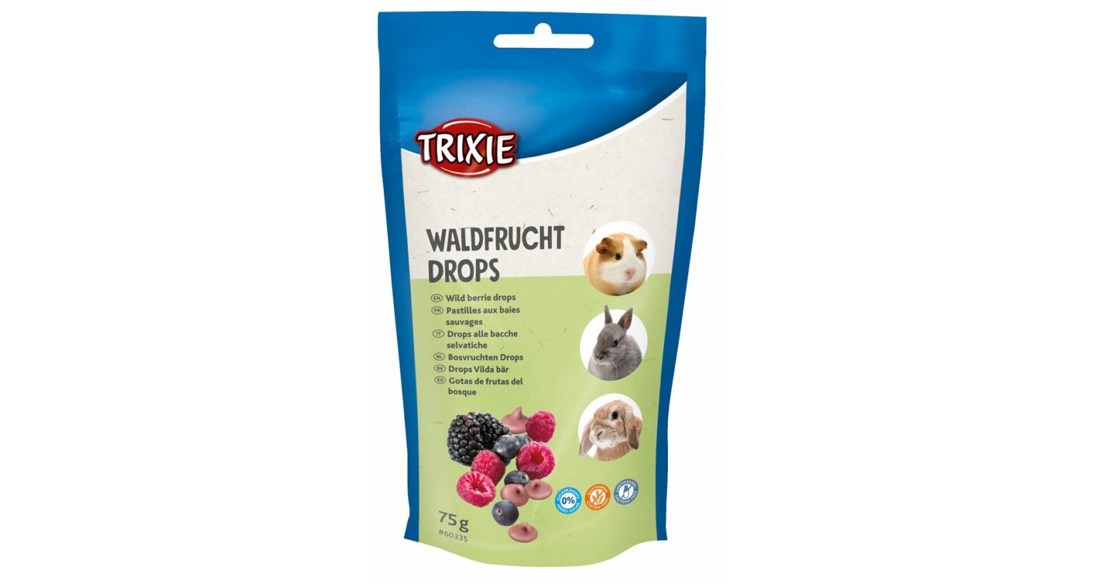 WILD BERRY drops, pamlsek pro hlodavce s lesními plody, 75 g TRIXIE