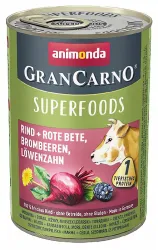 GRANCARNO Superfoods hovězí,čv.řepa,ostružiny,pampeliška 400 g pro psy
