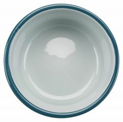 Set keramických misek v kovovém stojánku, 2 × 0.25 l/ø 13 cm, petrolejová/šedá TRIXIE