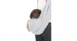 SOFT front carrier - přední látkové nosítko/taška, 22 x 20 x 60 cm, světlešedá/mátová (max. 5kg) TRIXIE