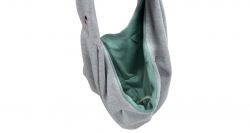 SOFT front carrier - přední látkové nosítko/taška, 22 x 20 x 60 cm, světlešedá/mátová (max. 5kg) TRIXIE