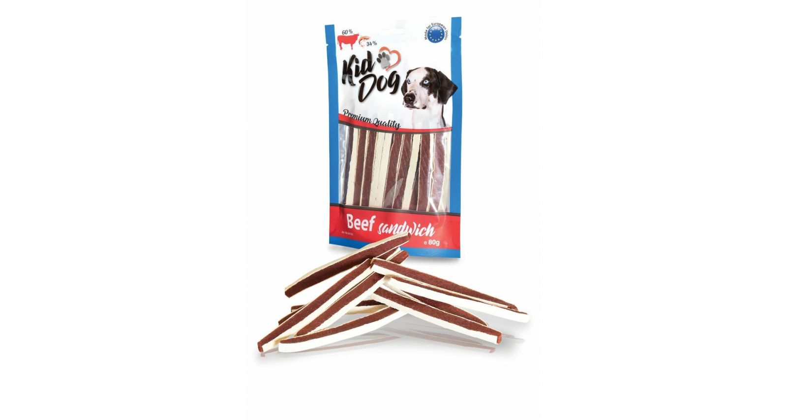 KIDDOG hovězí sendvič s treskou 80g