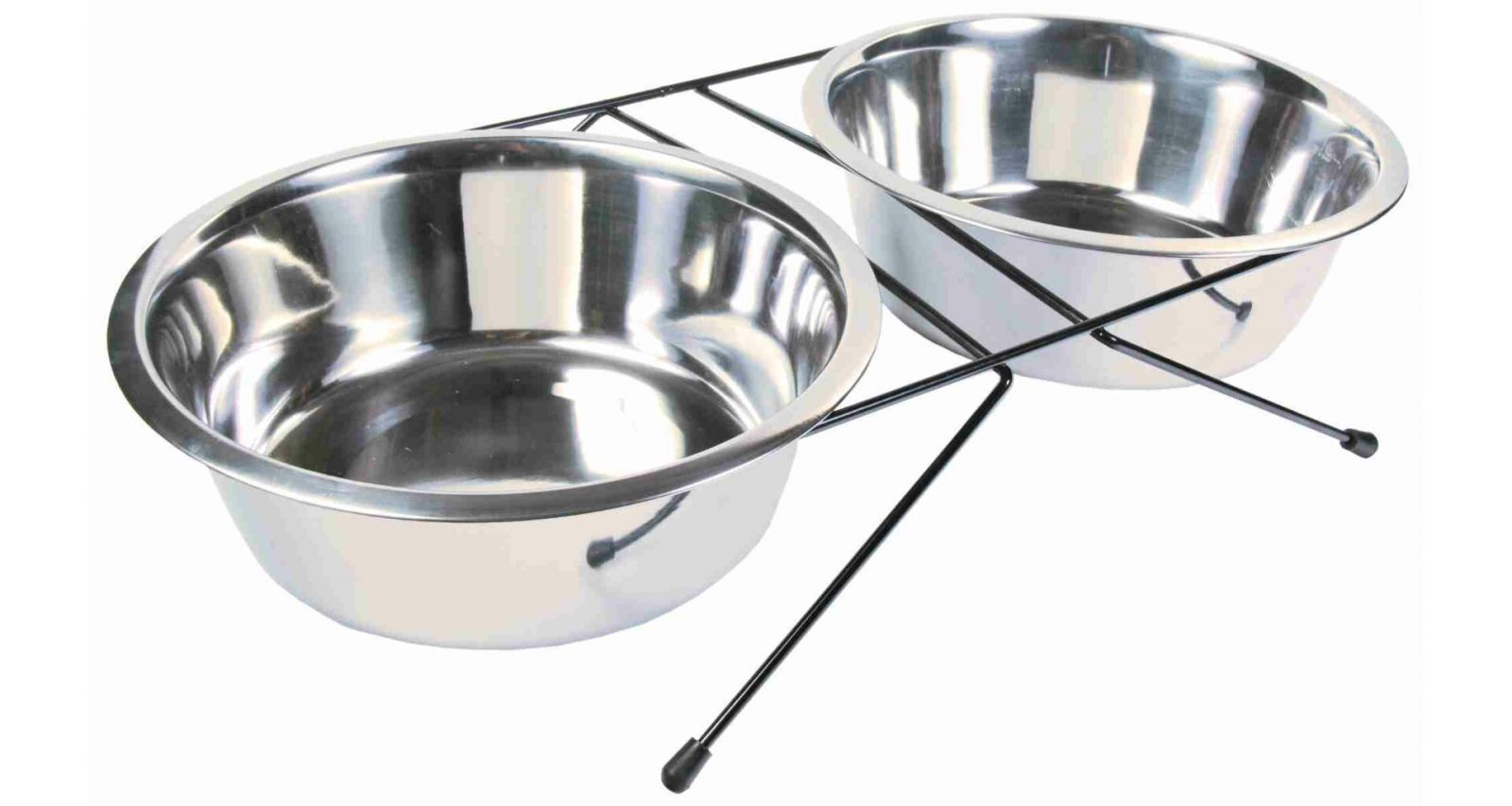 Nerez stojánek + 2 misky 2,8l/24cm TRIXIE