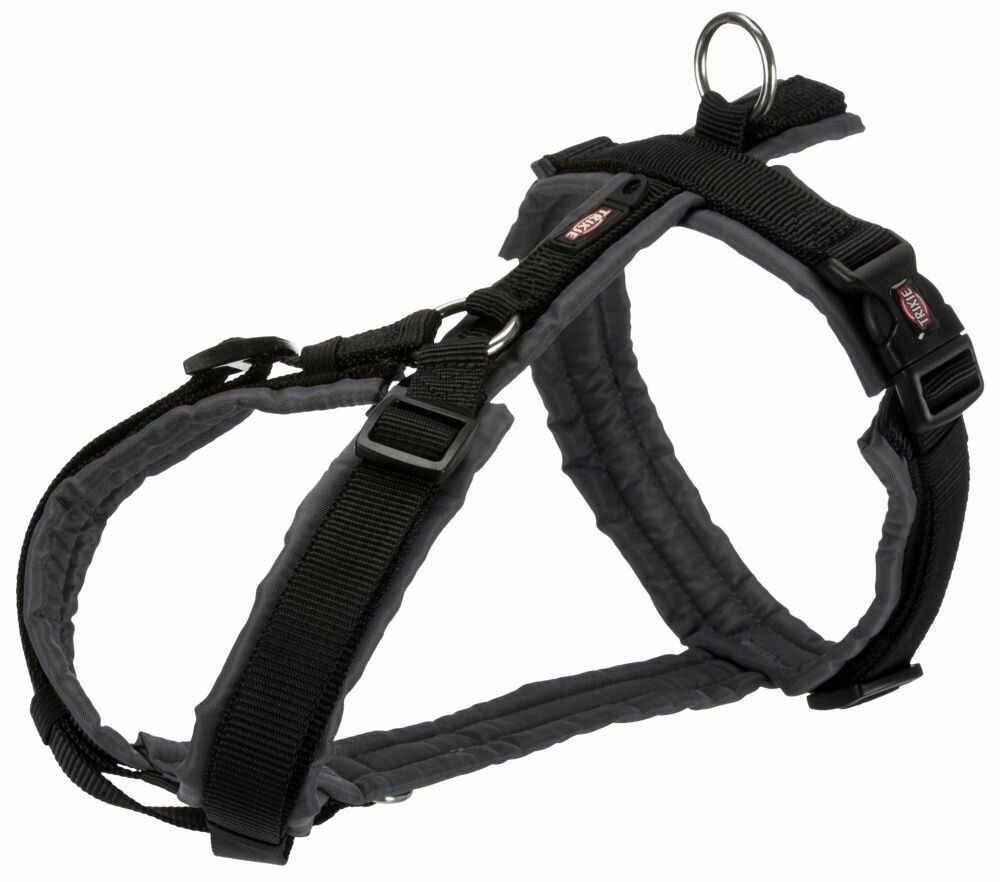 Trekingový postroj PREMIUM, S-M: 44-53 cm, 20 mm, černá/grafit TRIXIE