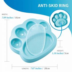 PetDreamHouse zpomalovací miska Paw 2 v 1 Mini – modrá PetDreamHouse zpomalovací miska Paw 2 v 1 Mini – modrá