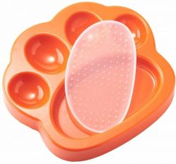 PetDreamHouse zpomalovací miska Paw 2 v 1 Mini – oranžová