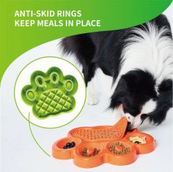 PetDreamHouse zpomalovací miska Paw 2 v 1 – zelená PetDreamHouse zpomalovací miska Paw 2 v 1 – zelená