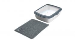 PVC předložka s tlapkou, šedá k WC 45 x 37 cm TRIXIE