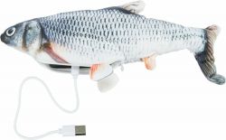Ryba jako živá, mrskající se, s catnipem, látka, 30cm TRIXIE