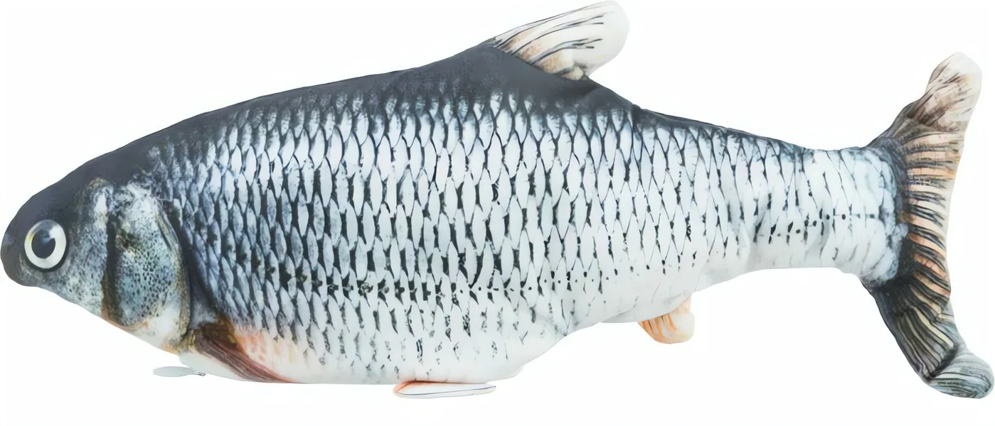 Ryba jako živá, mrskající se, s catnipem, látka, 30cm TRIXIE