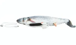 Ryba jako živá, mrskající se, s catnipem, látka, 30cm TRIXIE