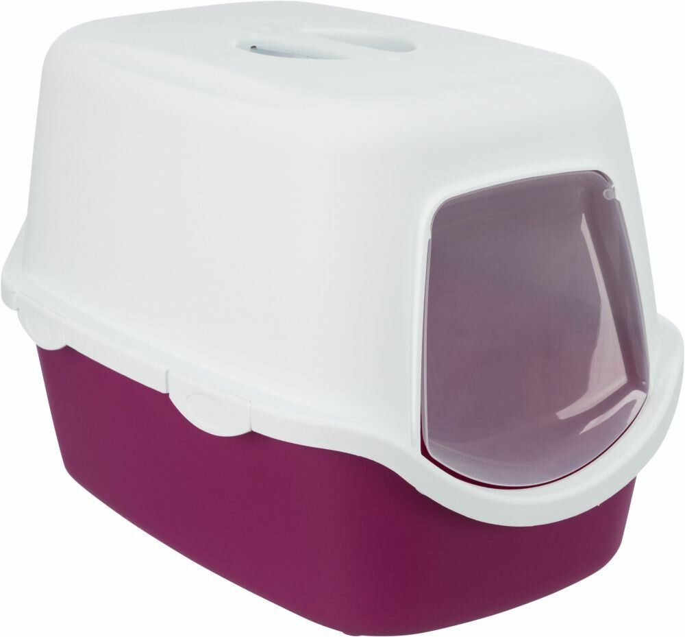 WC VICO kryté s dvířky, bez filtru 56 x 40 x 40 cm, vínová/bílá TRIXIE