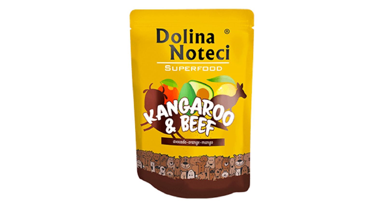 DOLINA NOTECI SUPERFOODS klokan a hovězí kapsička pro psy 300 g