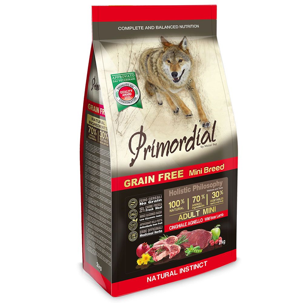 PRIMORDIAL Dog Adult Mini Boar & Lamb 2kg