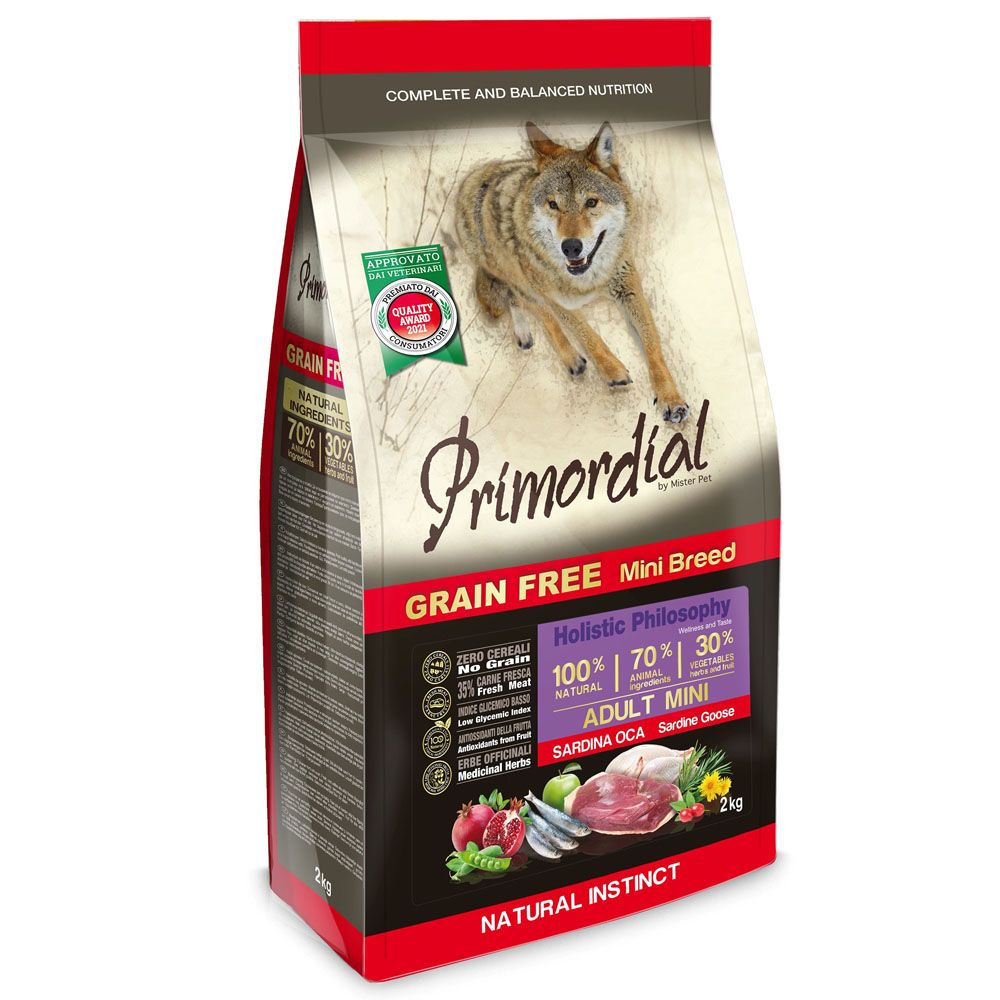 PRIMORDIAL Dog Adult Mini Sardine & Goose 2kg