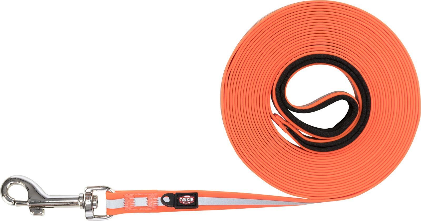 Stopovací reflexní vodítko Easy Life, M-XL: 10 m / 17 mm, oranžová TRIXIE