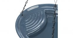 Venkovní závěsná keramická lázeň pro ptactvo, 550ml / 26 cm, modrá