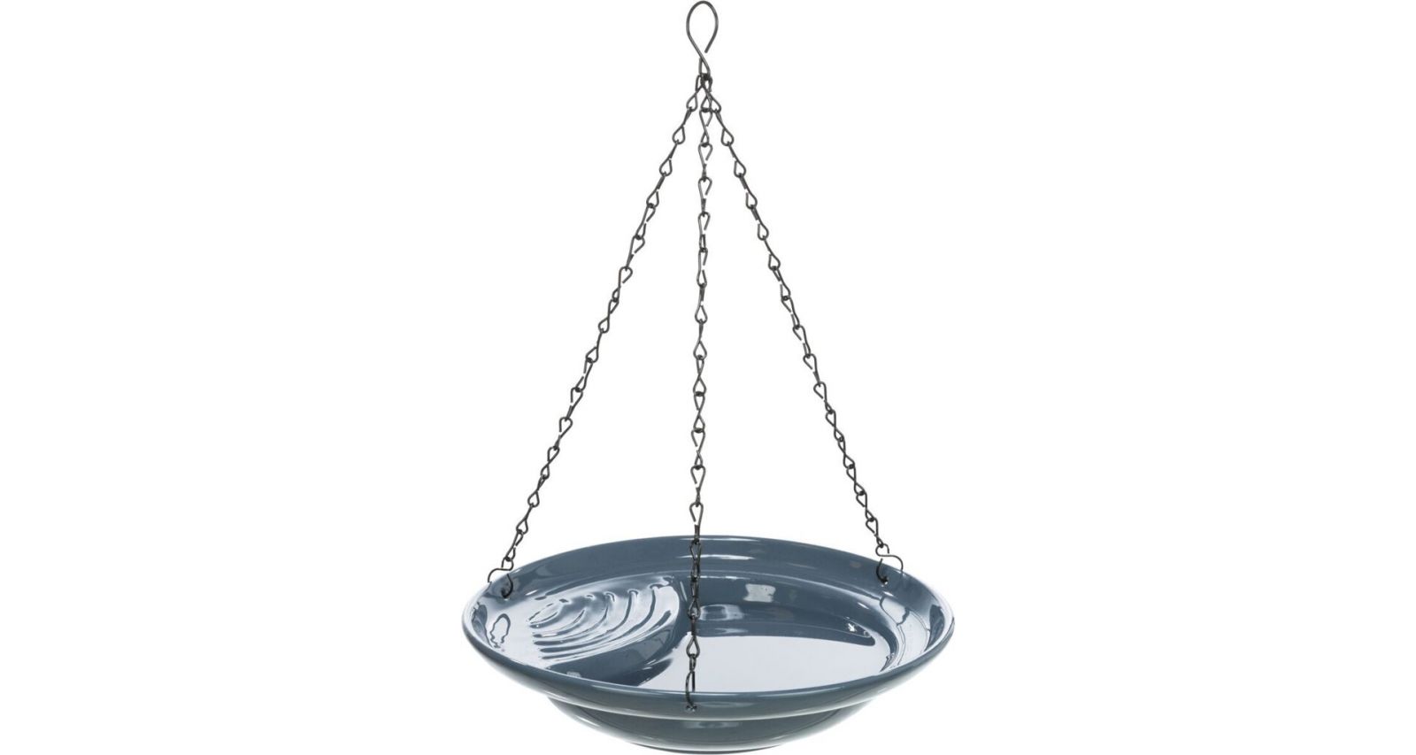 Venkovní závěsná keramická lázeň pro ptactvo, 550ml / 26 cm, modrá