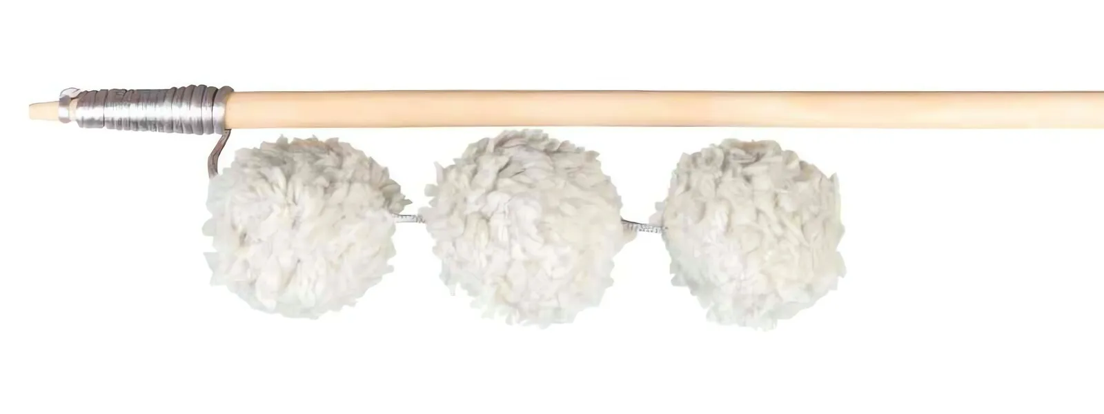 Hrací prut s bambulkami a catnipem, 35 cm