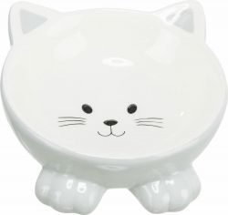 Keramická miska ergonomická 0.15 l/ø 14 cm, vyvýšená, tvar kočka TRIXIE