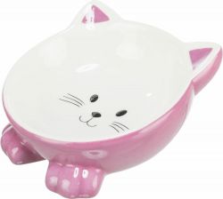 Keramická miska ergonomická 0.15 l/ø 14 cm, vyvýšená, tvar kočka TRIXIE