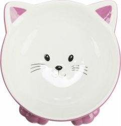Keramická miska ergonomická 0.15 l/ø 14 cm, vyvýšená, tvar kočka TRIXIE