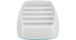 Miska k pomalému krmení, design mříž, 0,25l/21 ×14 cm, plast/TPR, šedá