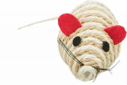 Myš se štěrchacími kuličkami uvnitř, sisal 10 cm TRIXIE