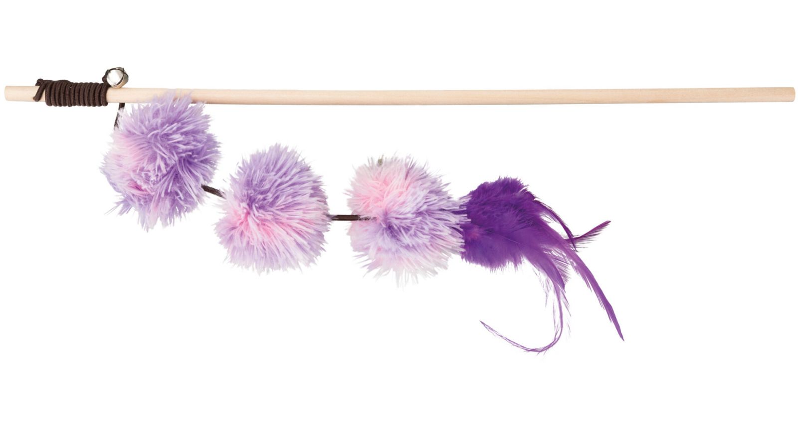 Vábnička/prut s pompon míčky a peřím, 40cm TRIXIE