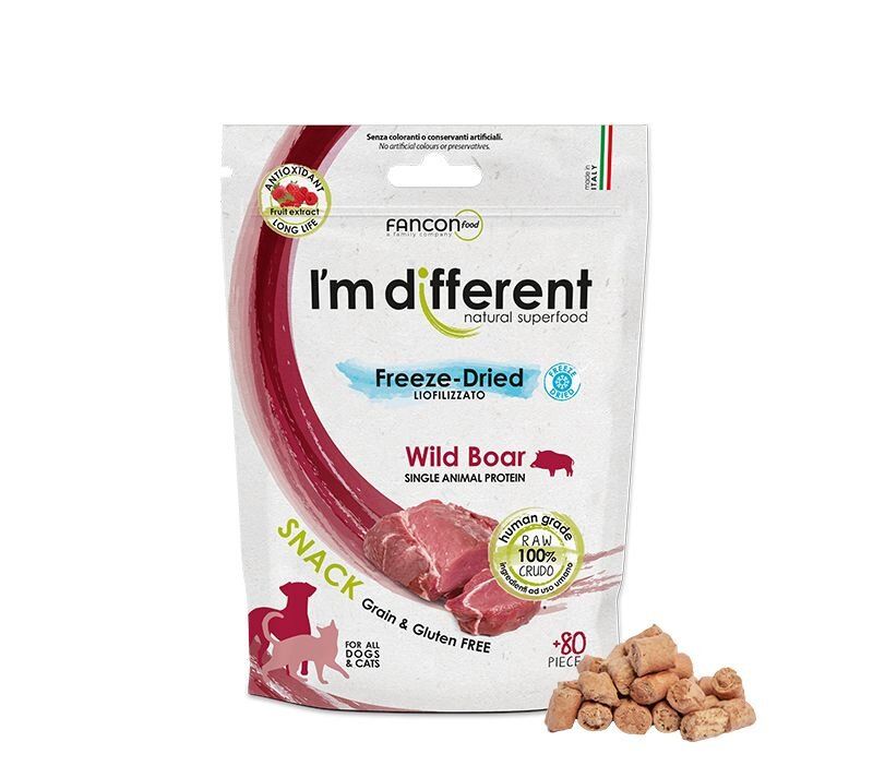 I´M DIFFERRENT SNACK divočák - mrazem sušený pamlsek, 40 g I'm different