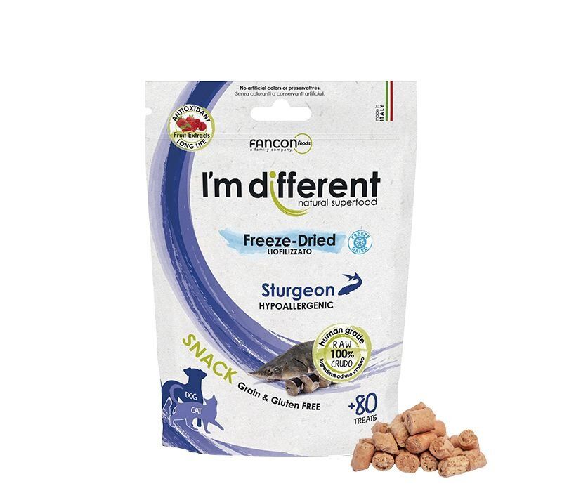 I´M DIFFERRENT SNACK jeseter - mrazem sušený pamlsek, 40 g I'm different