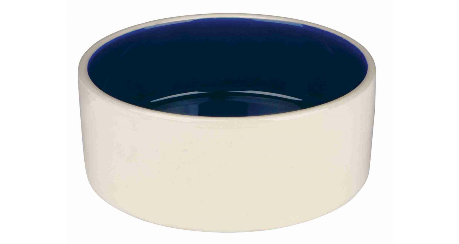 Keramická miska střední 1l/18cm - bílá/modrá TRIXIE